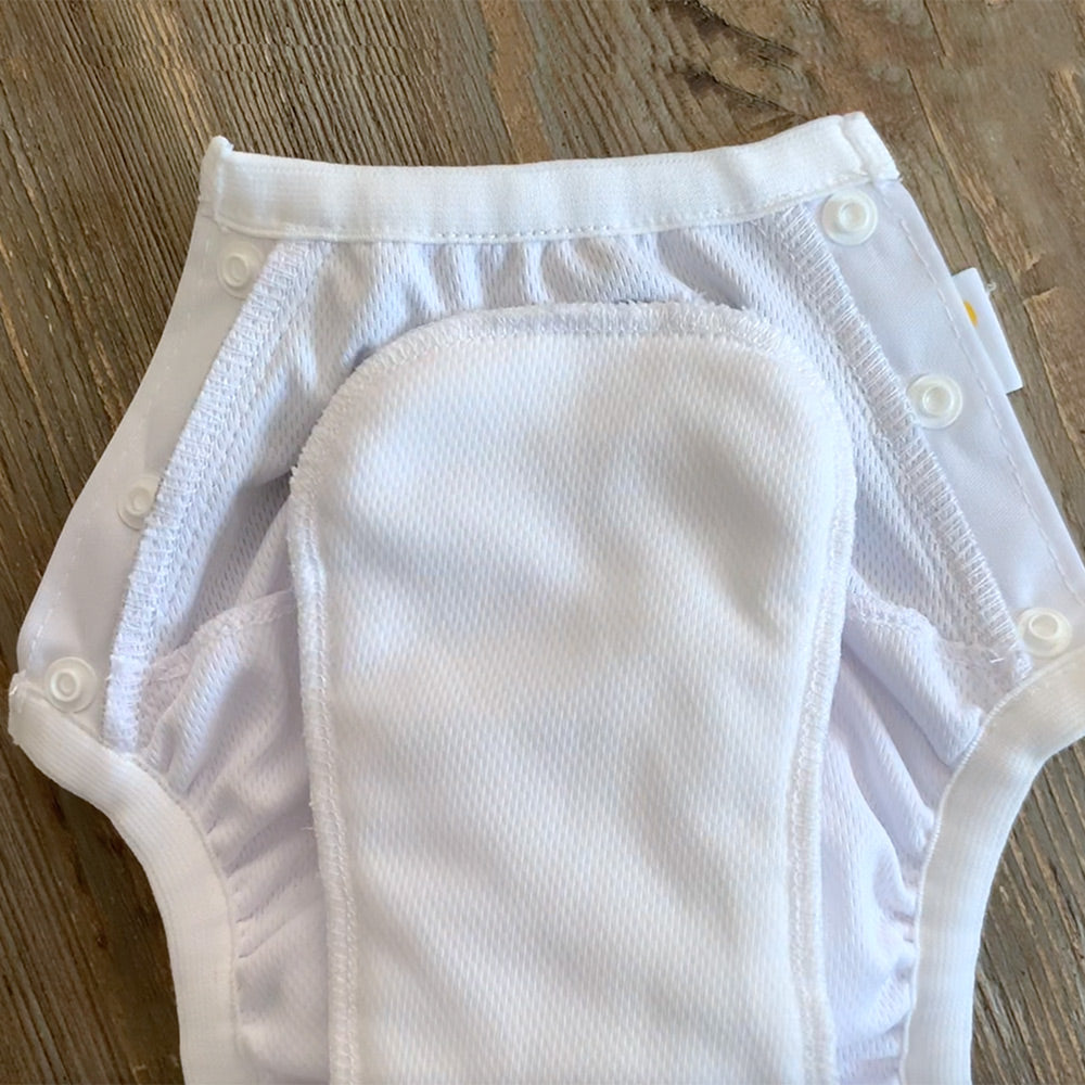 A look at the inside of the Front Snapping  3-in-1 Diapers for Big Kids.