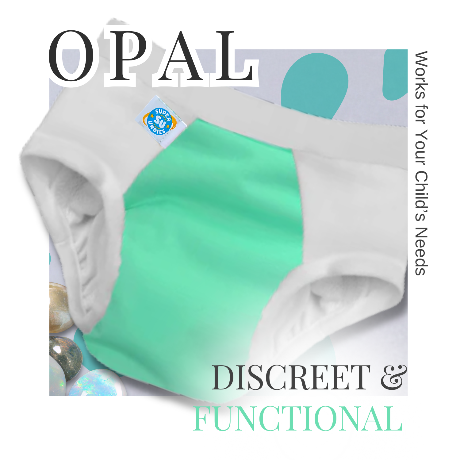 The Pull-On Opal  3-in-1 Diapers for Big Kids.