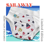 The Pull-On Sailaway  3-in-1 Diapers for Big Kids.