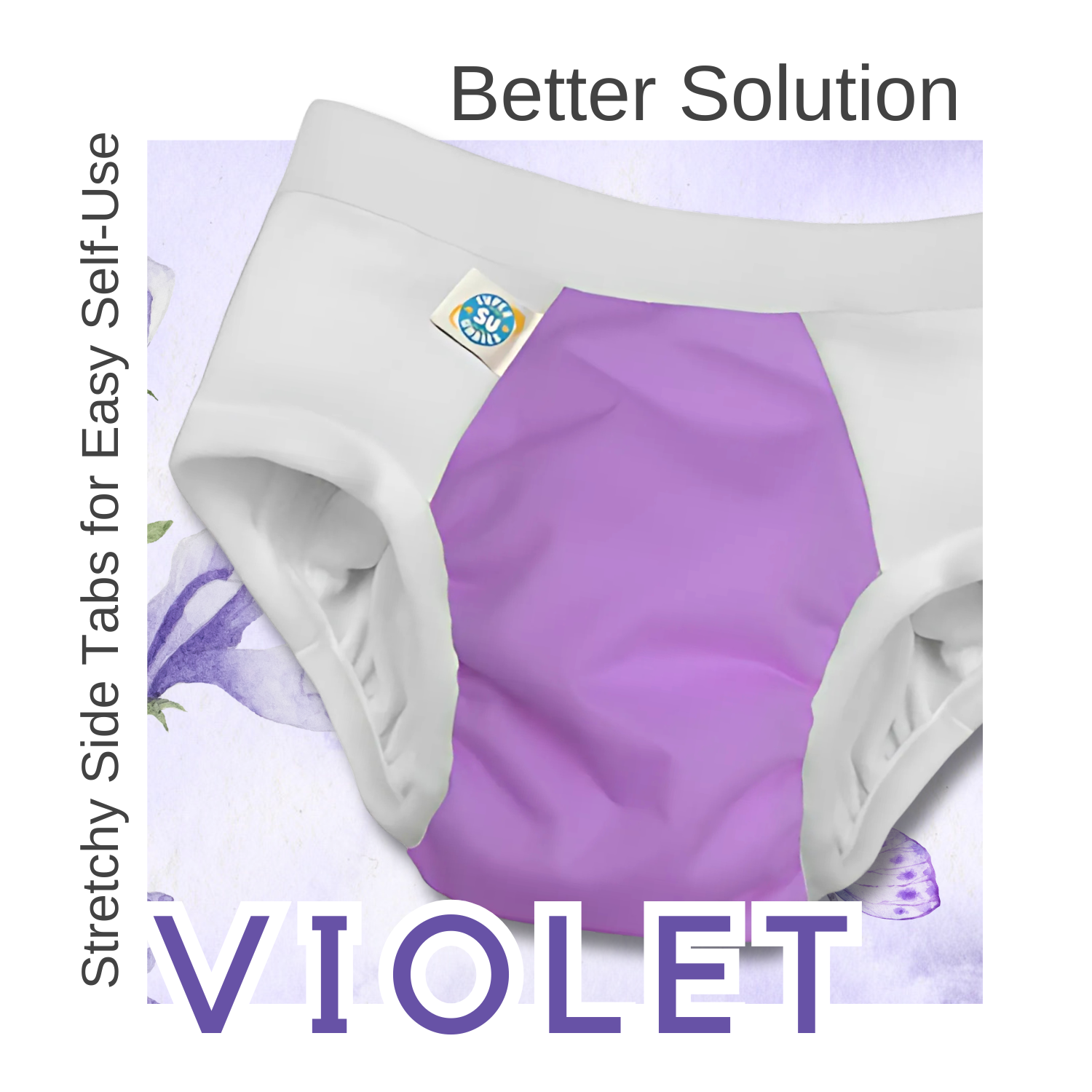 The Pull On Violet 3-in-1 Diapers for Big Kids.