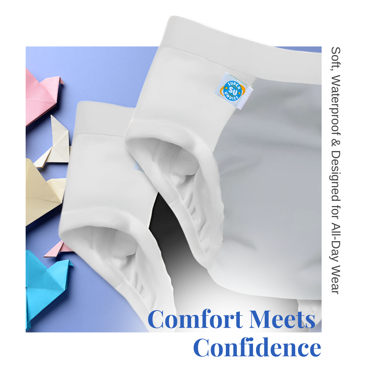 Super Undies 3-in-1 Waterproof Undies - A Diaper, Trainer and Swim Diaper in 1