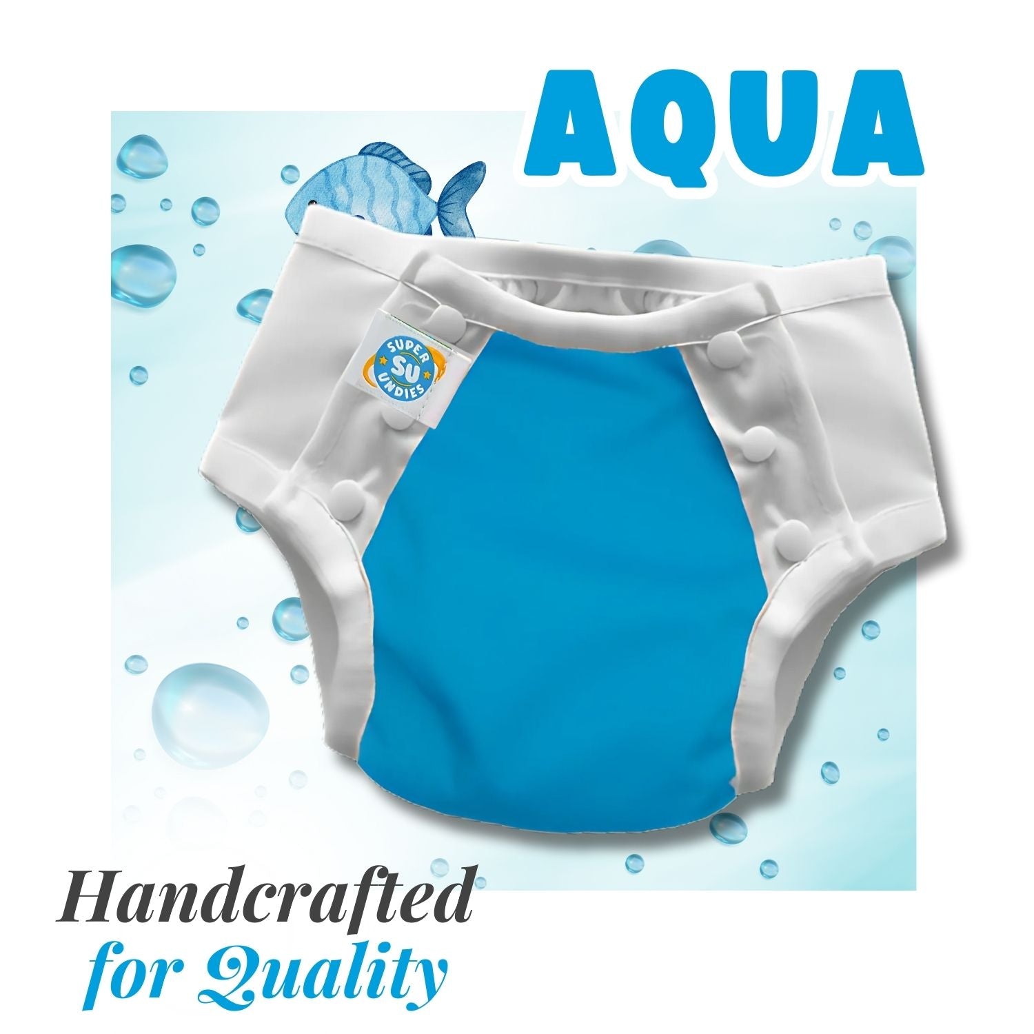 The Front Snapping Aqua 3-in-1 Diapers for Big Kids.