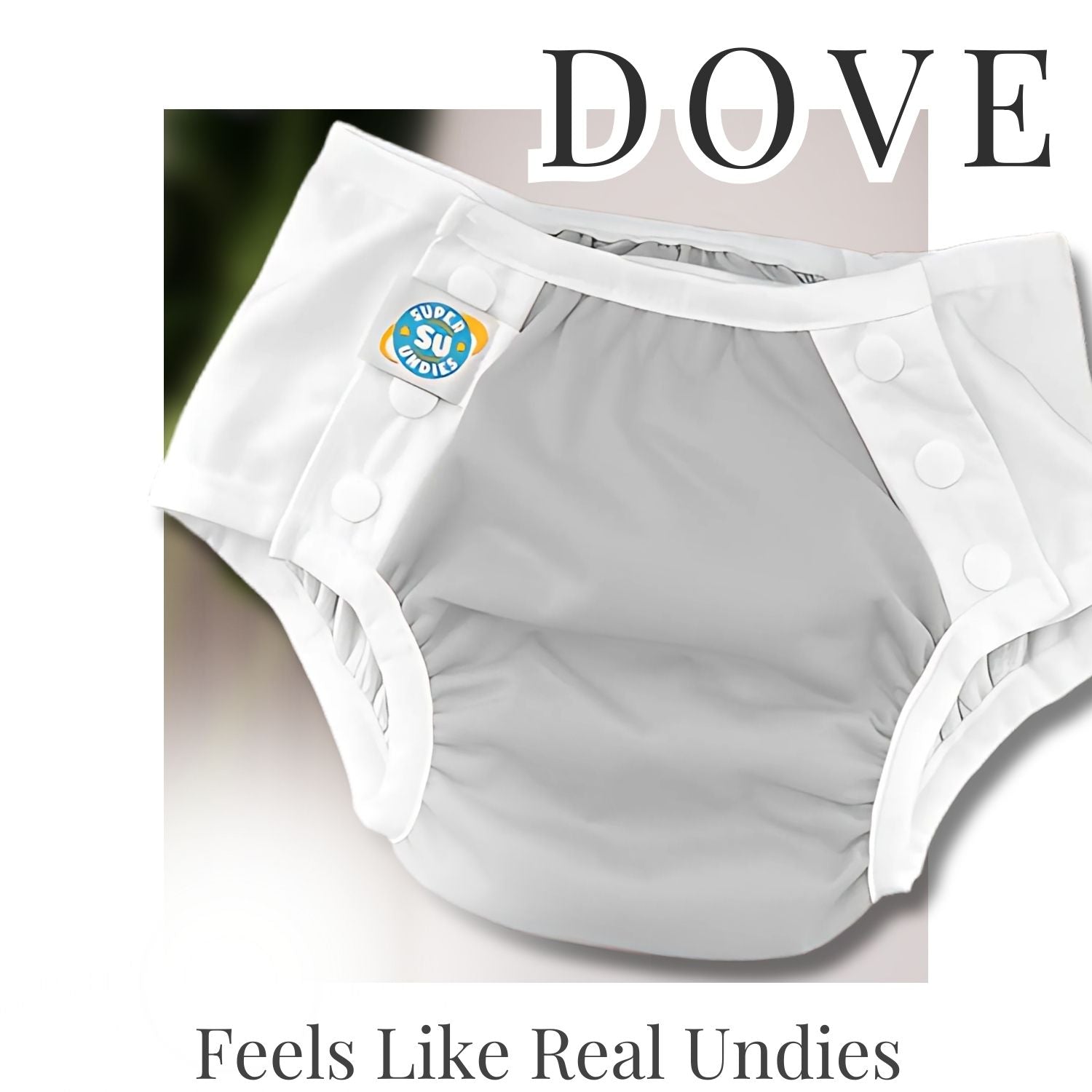 The Front Snapping Dove 3-in-1 Diapers for Big Kids.