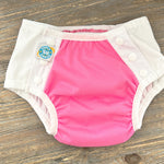 The Front Snapping Pink 3-in-1 Diapers for Big Kids.