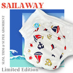 The Front Snapping Sailaway 3-in-1 Diapers for Big Kids.