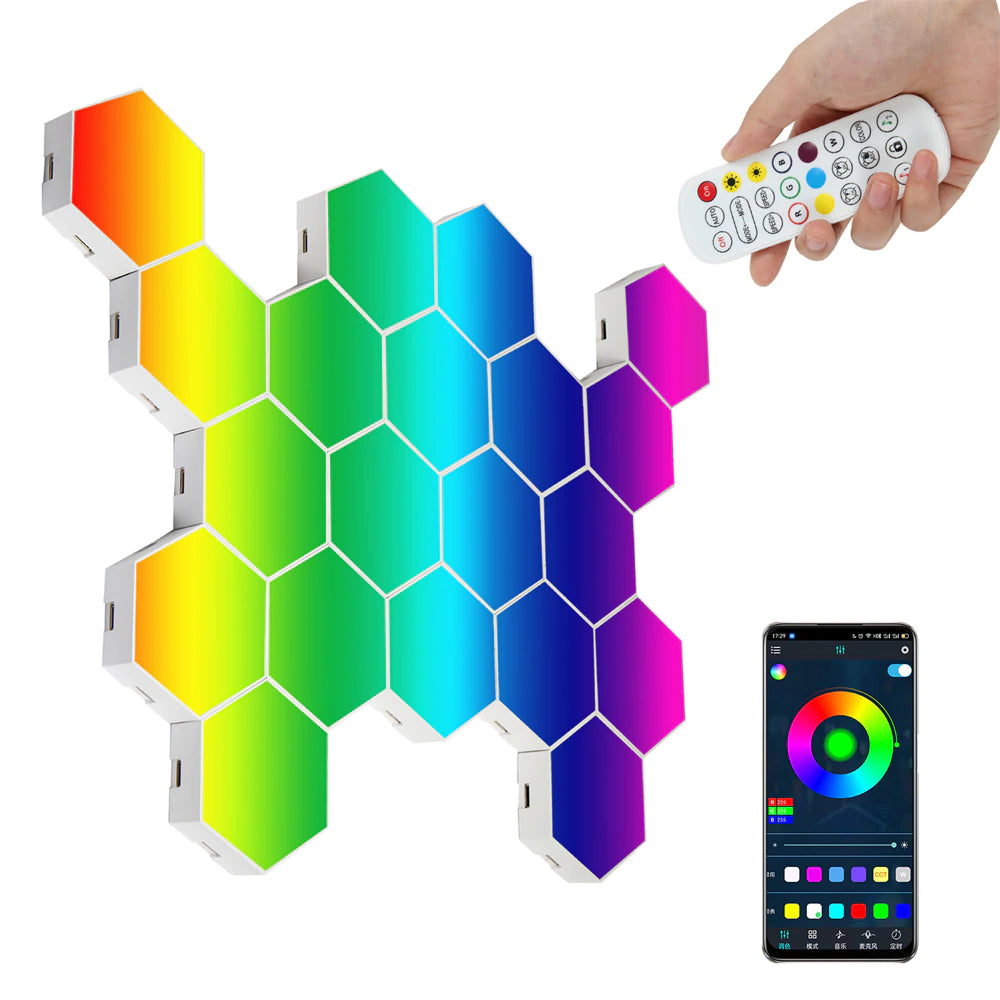 Sound Activated Hexagon LED Light (12 pk)