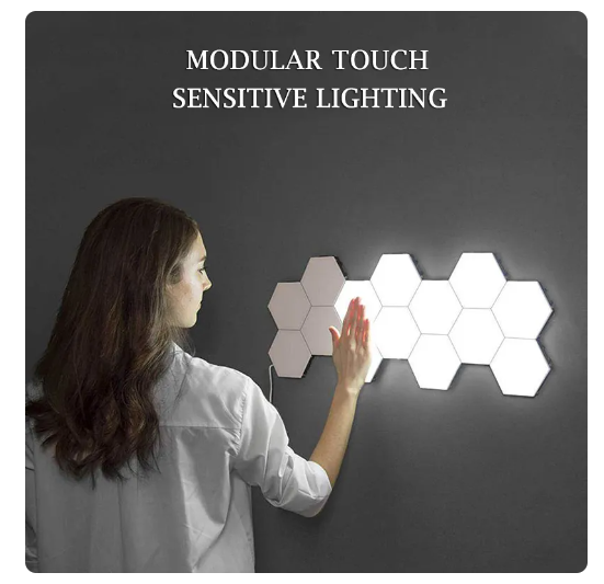 An infographic depicts the modular component of the Wireless LED Lights with Remote Control.