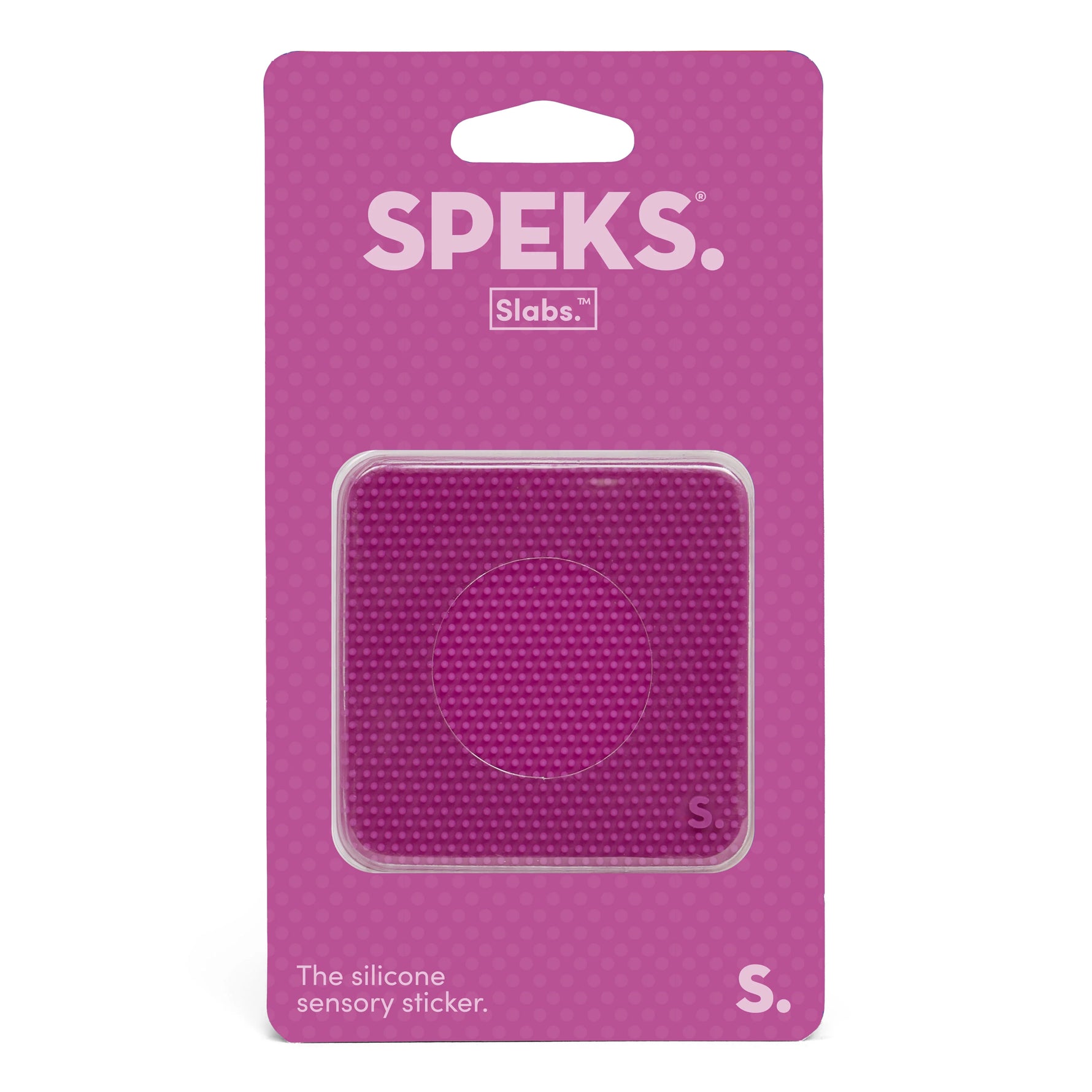 The Speks Slabs Purple Square Static.
