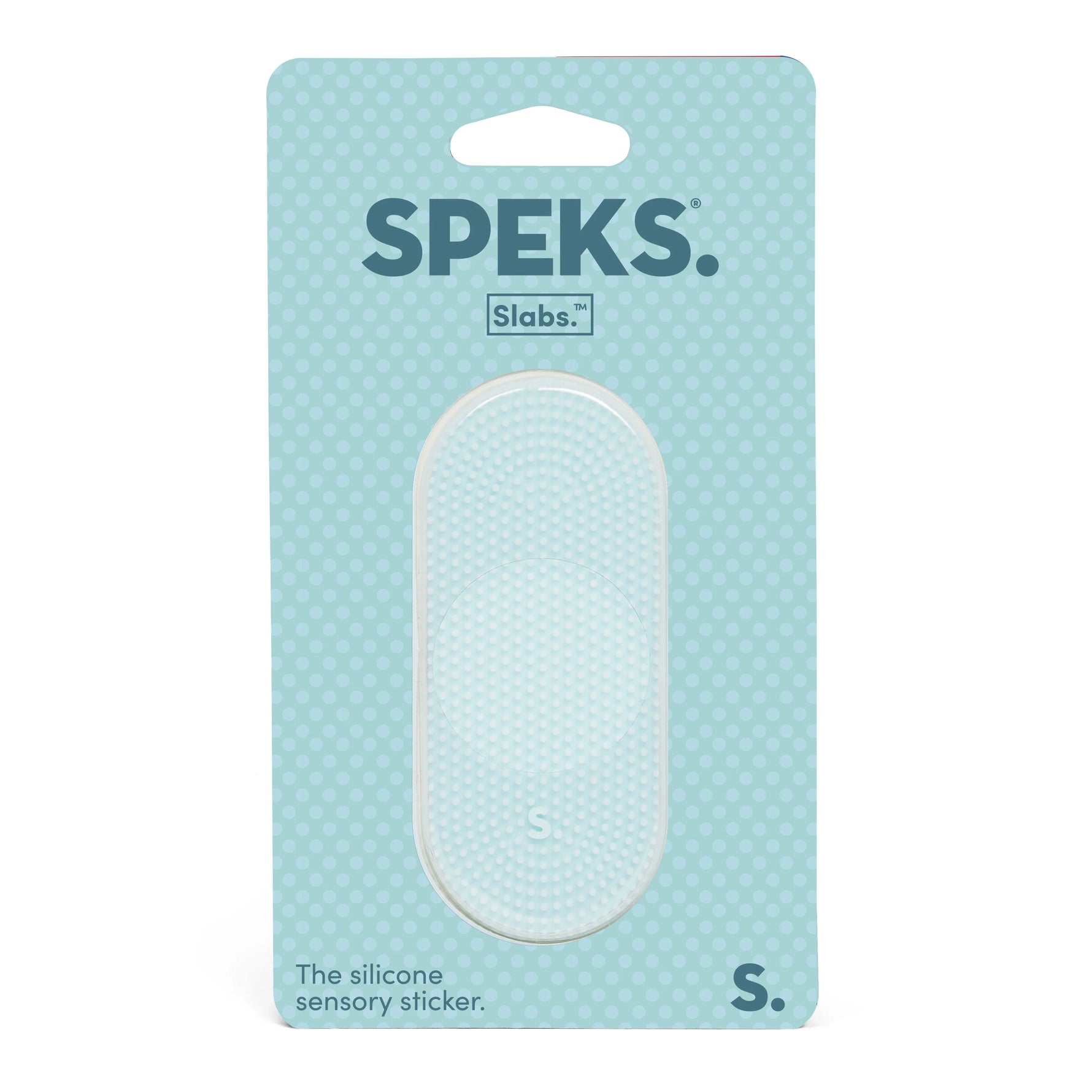 The Speks Slabs Teal Tab Static.