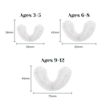 The dimensions of the Kids AutoBrushes.