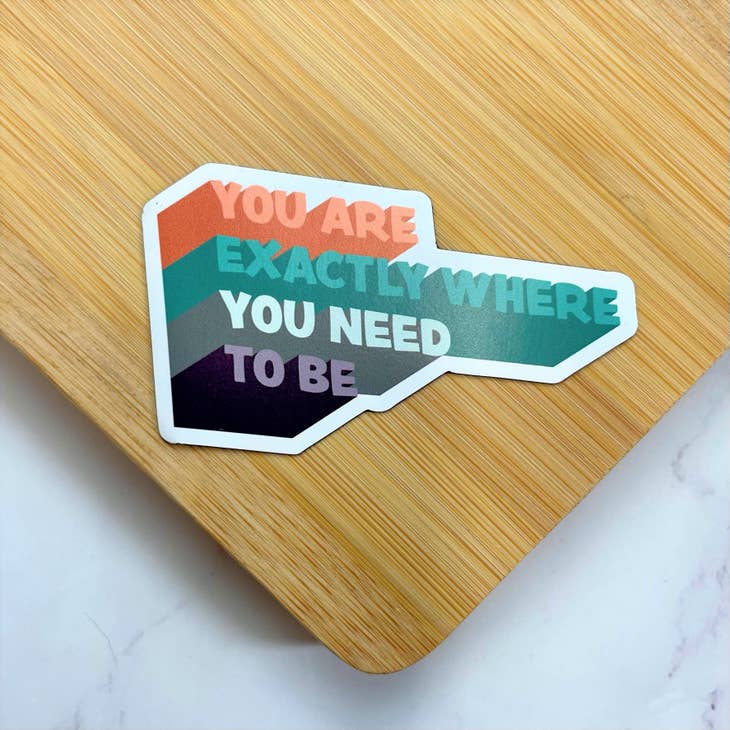 The "You Are Exactly Where You Need to Be" Magnet.