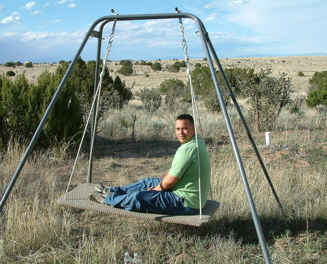 The Adult Carpeted Platform Swing Seat.