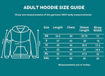 The Adult Hoodie Size Guide.
