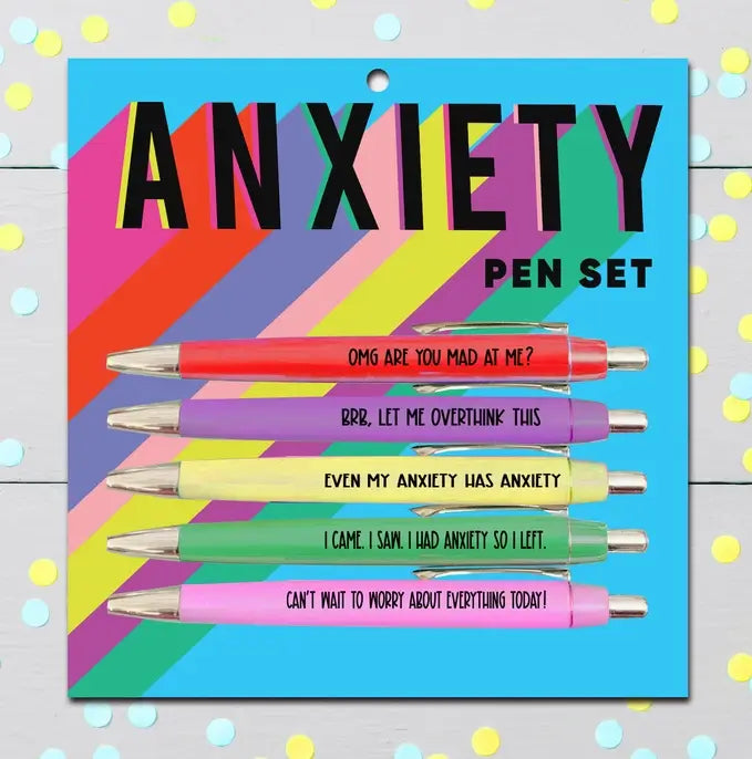 Anxiety Pen Set, 5 pc