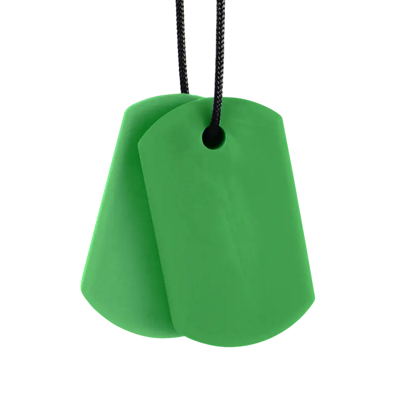 The Forest Green XXT/Toughest ARK Dog Tag Chewable Necklace.
