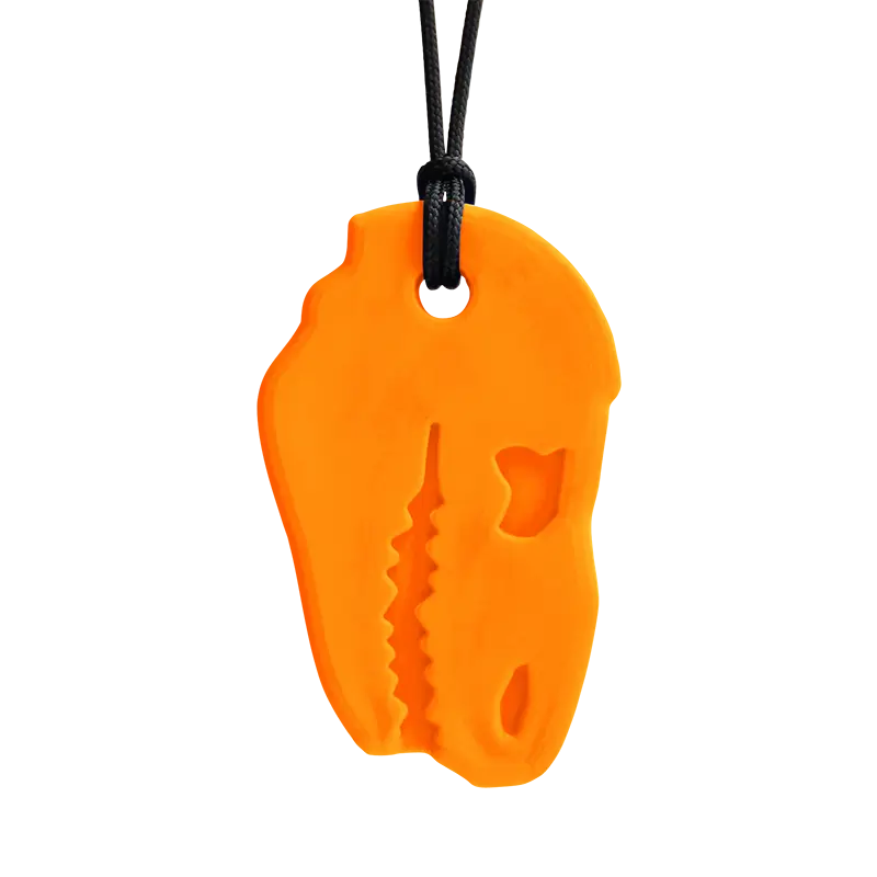 The ARK Dino-Bite Chew Necklace, Orange, XXT.