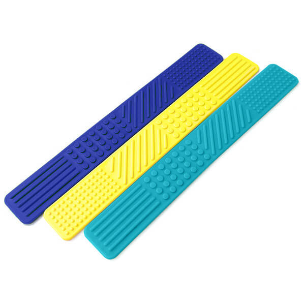 Blue, Yellow and Teal Flat Textured Spoons.