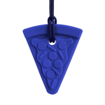 ARK Pizza Chew Necklace, Dark Blue, Standard/Soft.