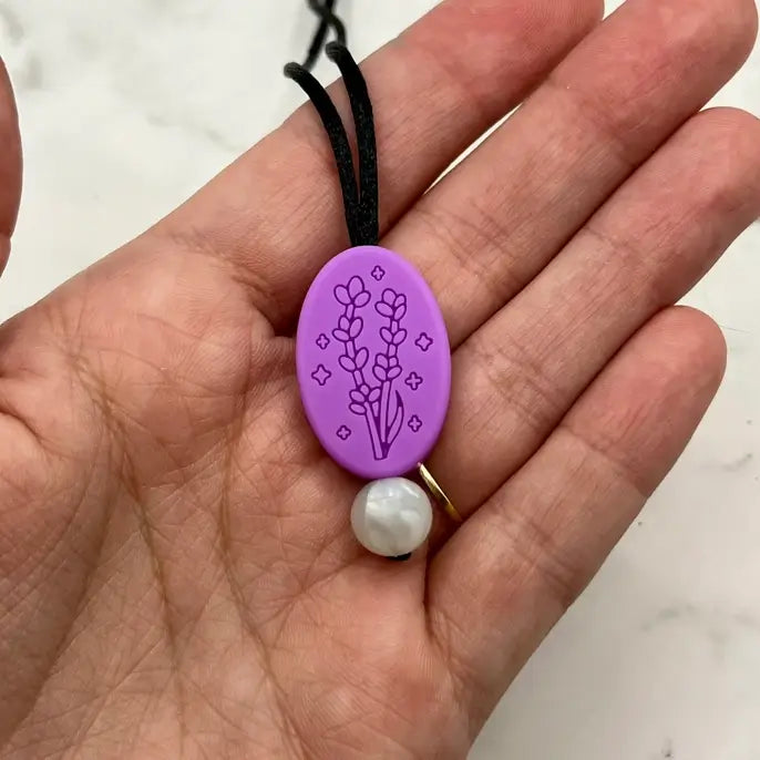 The Lavender Chewy Fidget Necklace.