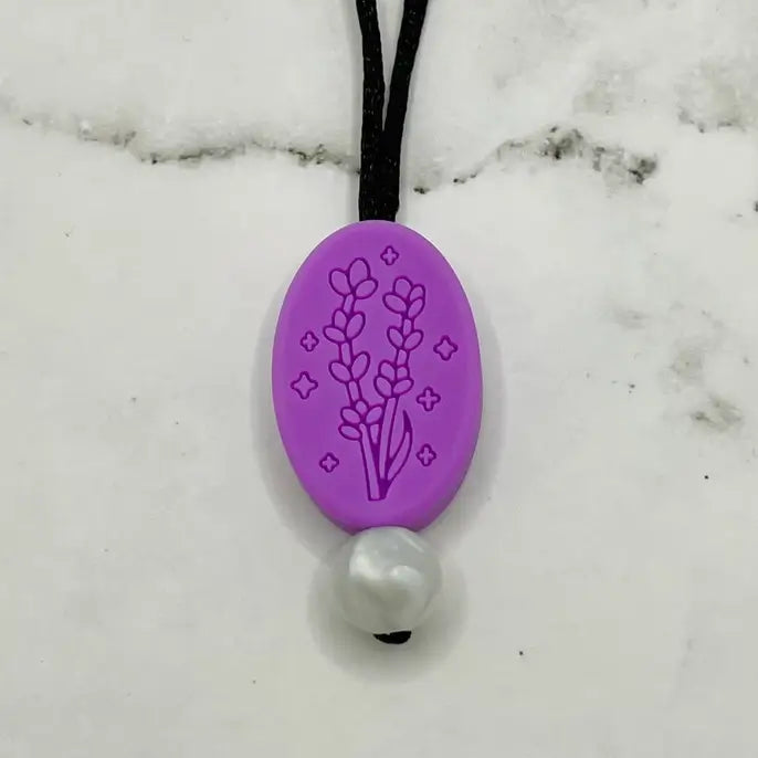 The Lavender Chewy Fidget Necklace.