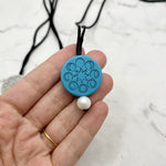 The blue Moon Phases Fidget Chewable Jewelry Necklace.