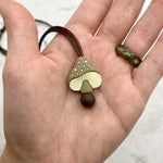 The grey Spotted Mushroom Fidget Chewable Necklace.