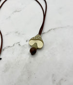 The grey Spotted Mushroom Fidget Chewable Jewelry Necklace.