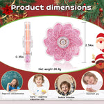 An infographic with the dimensions of the Glitter Petals Fidget Spinner.