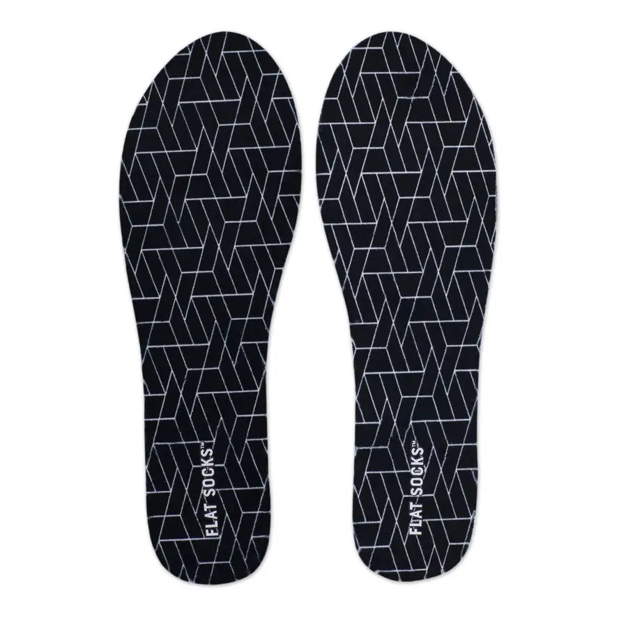 A look at the design on the Black Large Flat Socks.