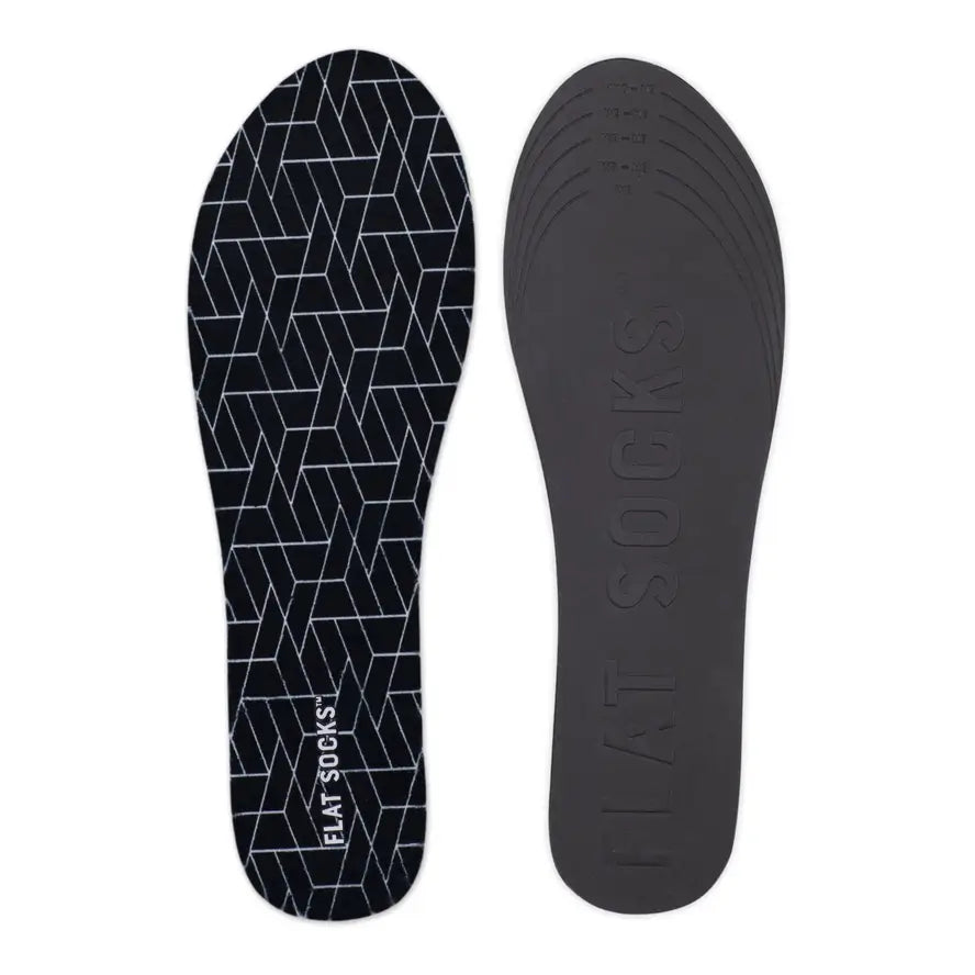 A look at the customizable size markings on the bottom of the Flat Socks.