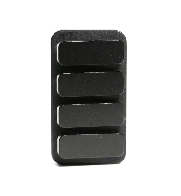 Black Stainless Steel Magnetic Metal Haptic Slider Fidget Clicker