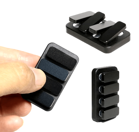 Black Stainless Steel Magnetic Metal Haptic Slider Fidget Clicker