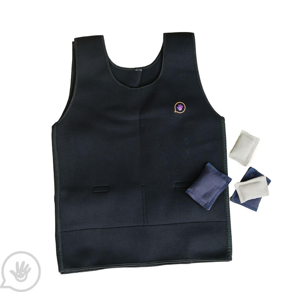 Weighted Vest hoodie. Adult Cotton with knit grey lining Hoodie vest. good adult/kids sensory weighted vest