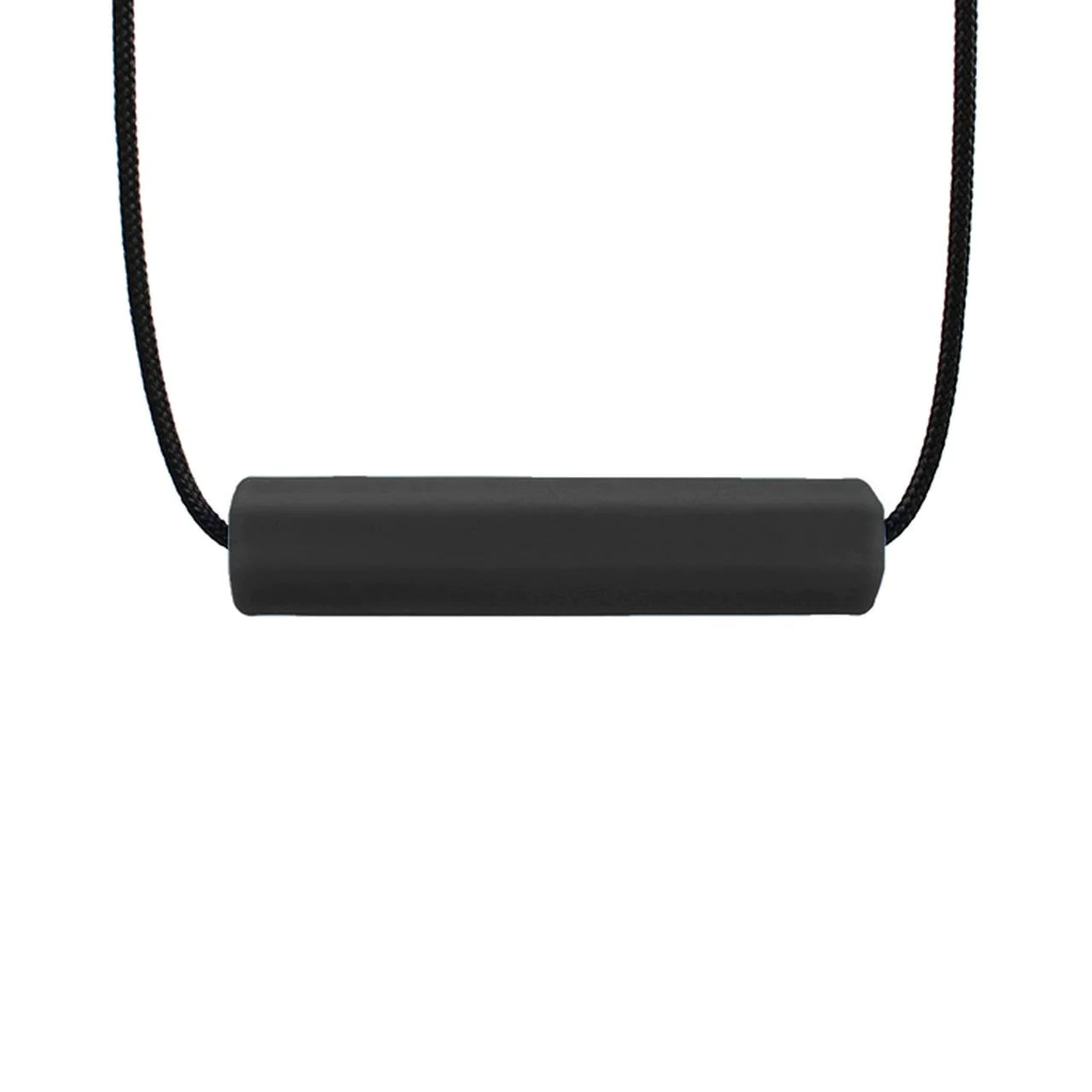 The black Krypto-Bite Chewable Tube Necklace.