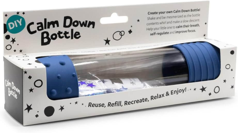 The Blue DIY Calm Down Sensory Bottle.