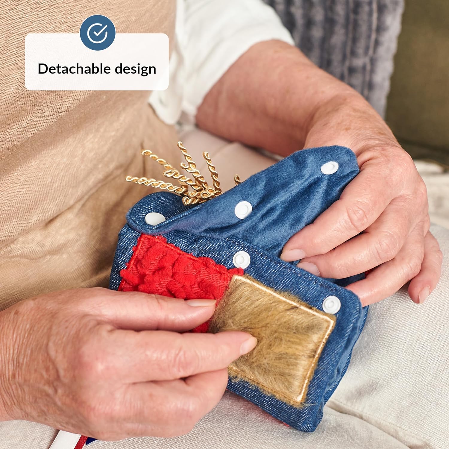 Blue Fidget Wrist Cuff