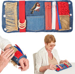 The Blue Fidget Wrist Cuff.