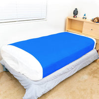The blue Twin Compression Bed Sheet.