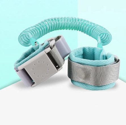 The blue Safety Wrist Tehter with Velcro Straps.