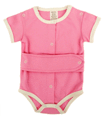 Blush Pink Kozie Medical and G-Tube One-Piece Bodysuit - The Susie.