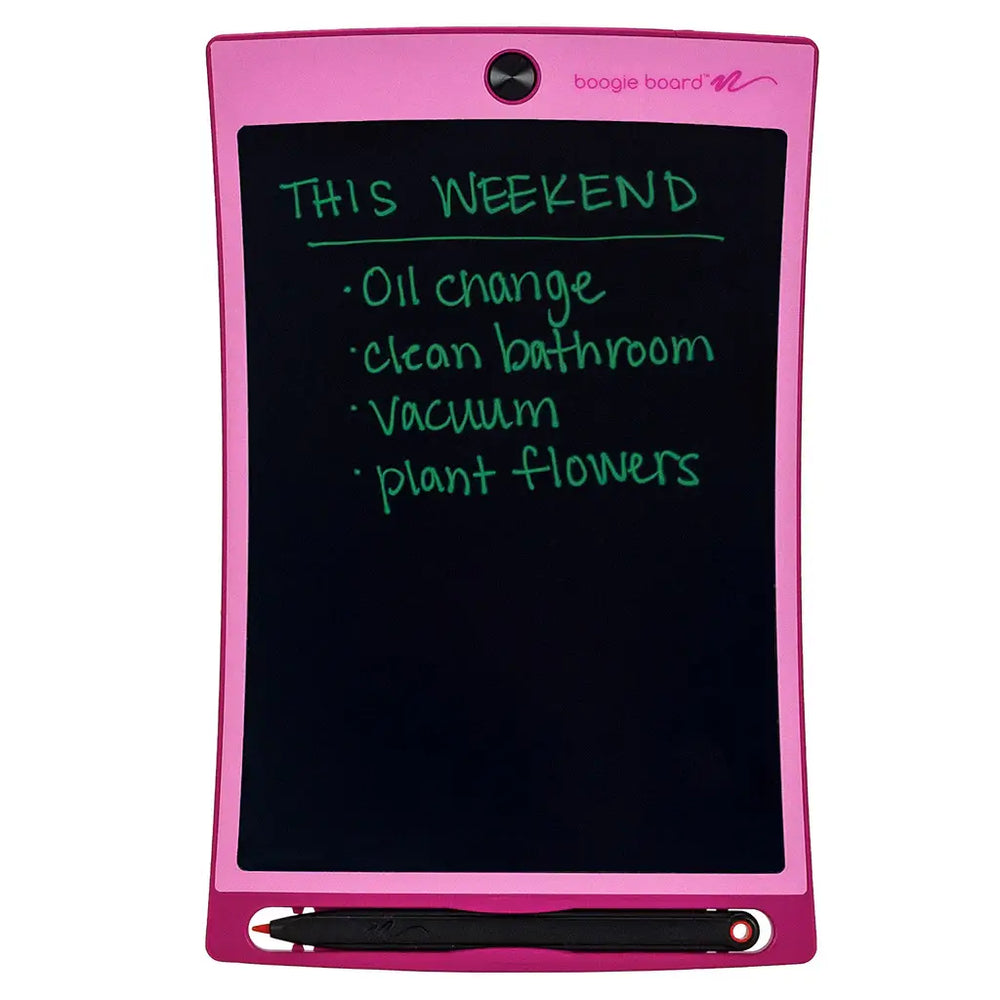 The pink Boogie Board Jot 8.5" LCD eWriter.