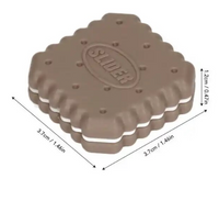 The brown Square Sandwich Cookie Magnetic Slider Fidget.