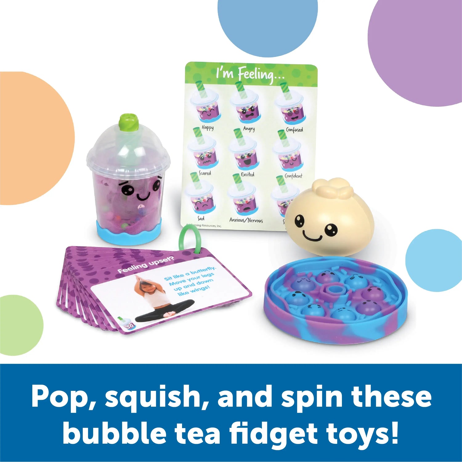 The Bubble Tea Sensory Bottles Fidget Set.