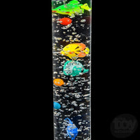 An up-close look at the fish and balls that come included in the 35.5" Bubble Tube.