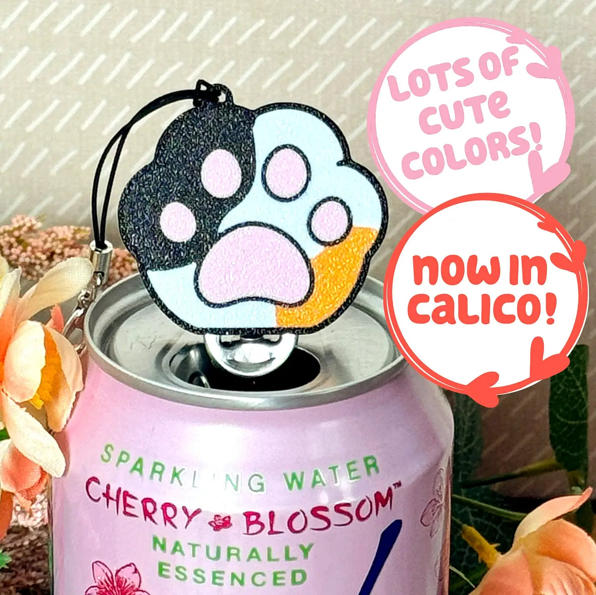 The Calico Kitty Paw Soda Tab Buddy.