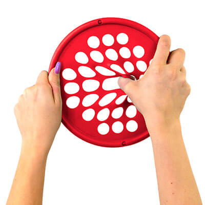 The Red CanDo Hand Exercise Web 7" with Light Resistance.