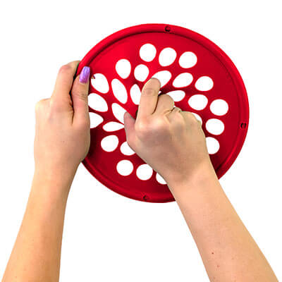 The Red CanDo Hand Exercise Web 7" with Light Resistance.