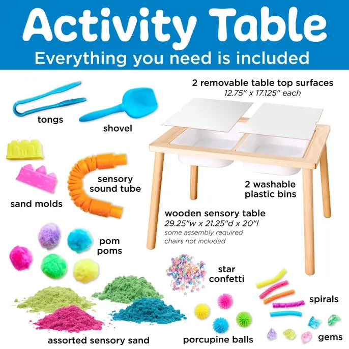 Color Party Sensory Activity Table and Play Bin