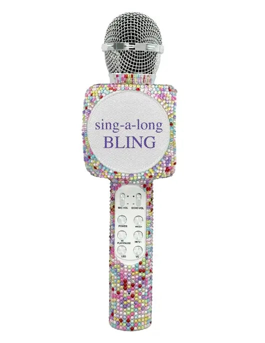 Confetti Bling Karaoke Mic & Bluetooth Speaker.