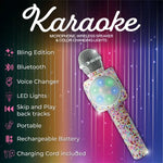 Confetti Bling Karaoke Mic & Bluetooth Speaker.